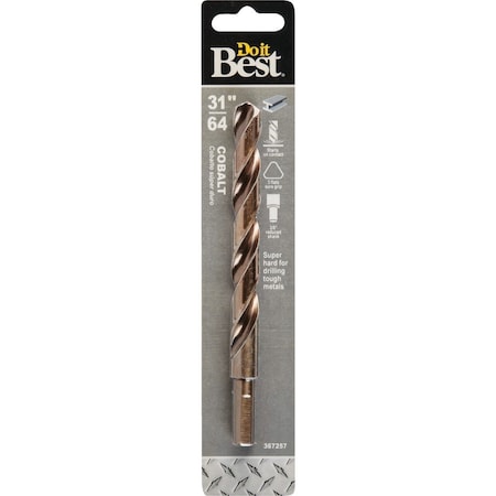All-Source 31/64 In. Cobalt Drill Bit 251431DB